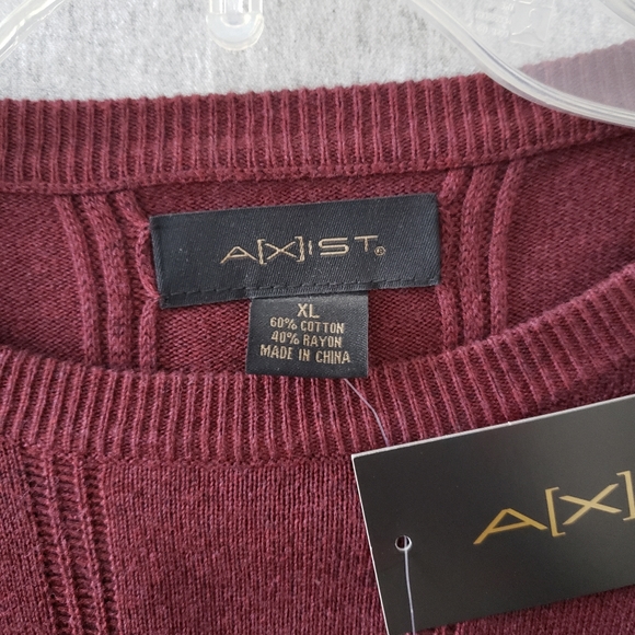 AXIST sweater maroon XL cotton and polyester - Picture 2 of 4